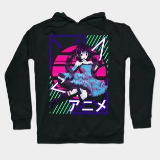 Aesthetic Vaporwave Anime Girl EDM Dance Music Hoodie